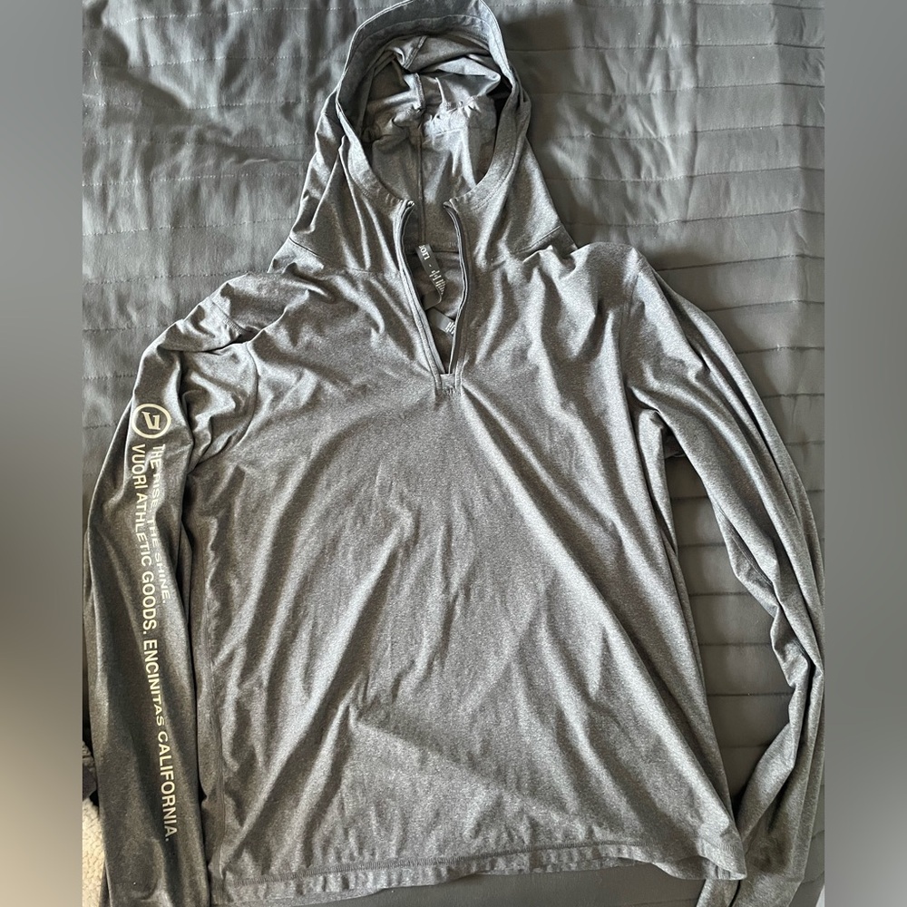 Grey Vuori Zip-Up Hoodie